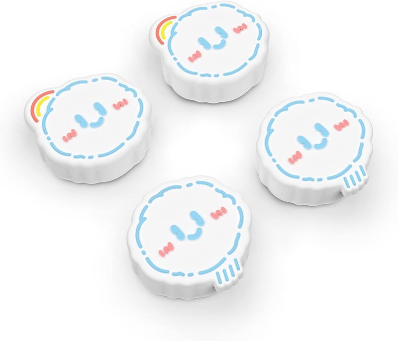 playvital Joystick Caps for Nintendo Switch, Thumbstick Grips for Switch Lite, Analog Cover for OLED Joycon Thumb Grip Caps - Rainbow Clouds & Rainy Clouds - Image 1